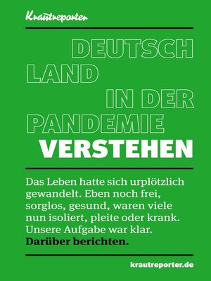 cover image of Deutschland in der Pandemie verstehen